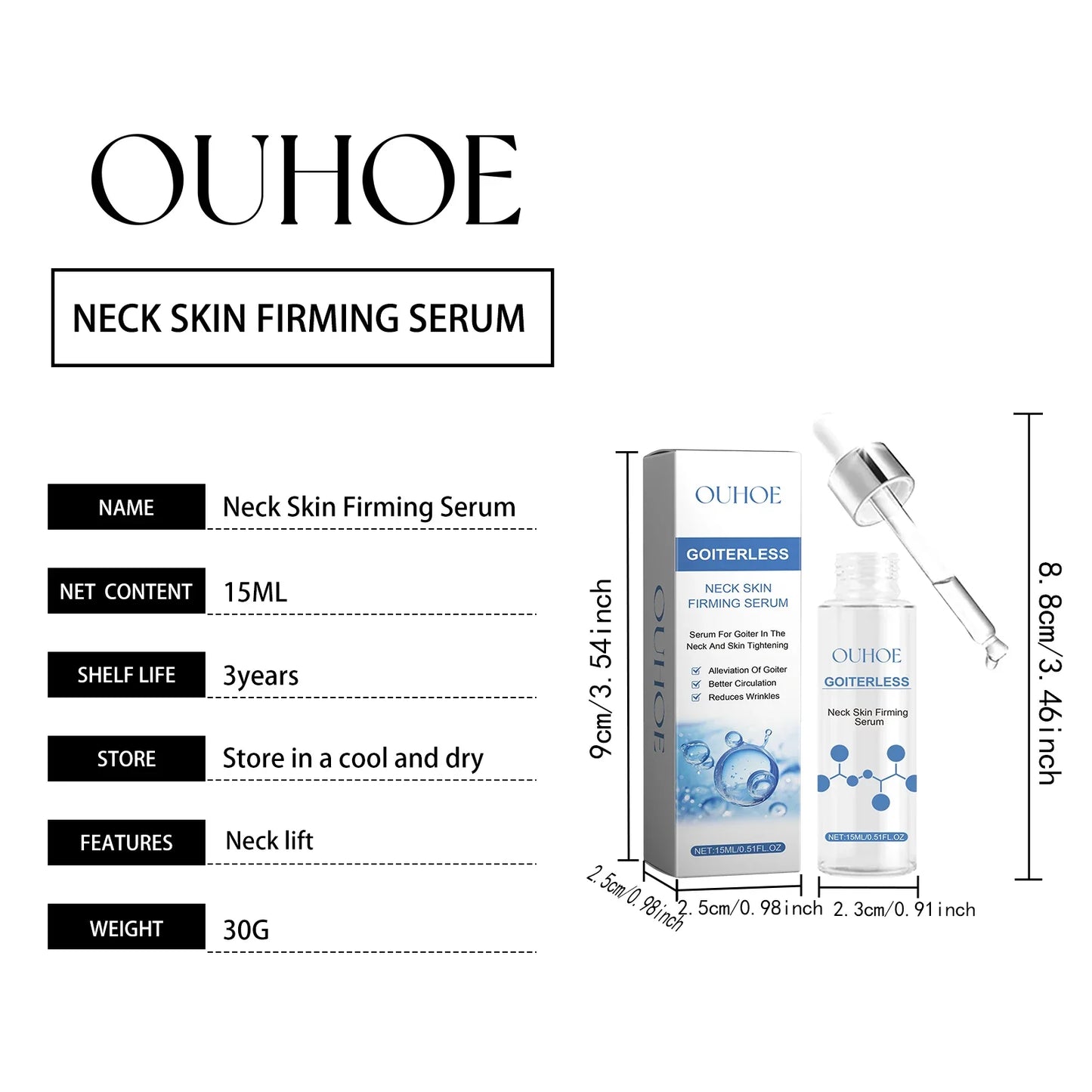 Hoygi Retinol Neck Serum – Firming, Lifting & Hydration 15ml