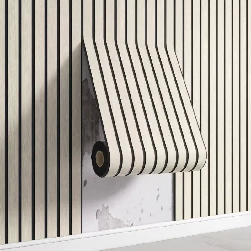 3D Groove Peel & Stick Wallpaper – Waterproof PVC Wall Sticker