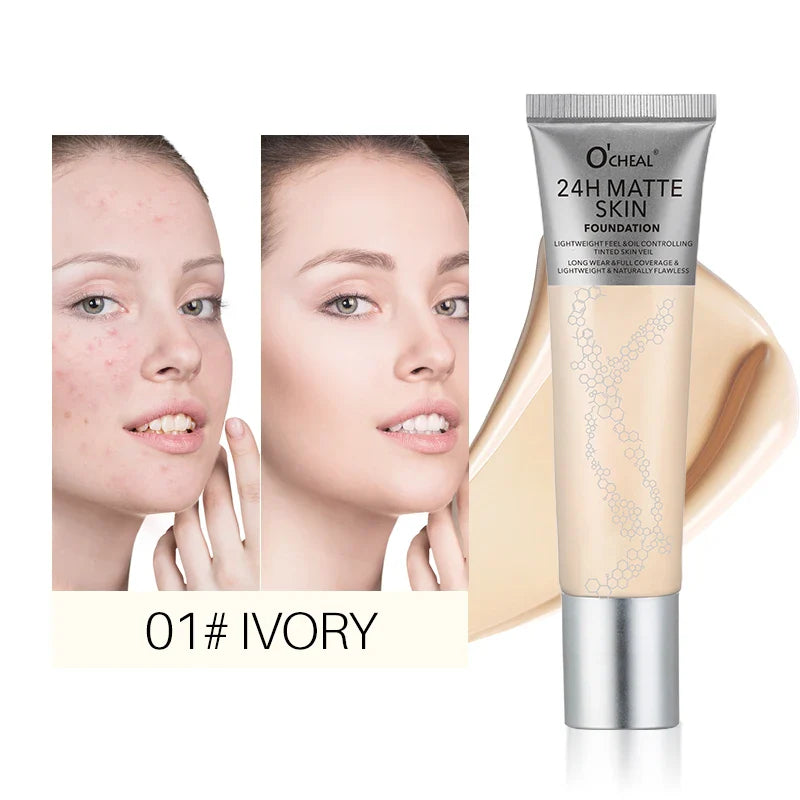 O'Cheal 6-Shade Matte Liquid Foundation & Concealer – 30ml