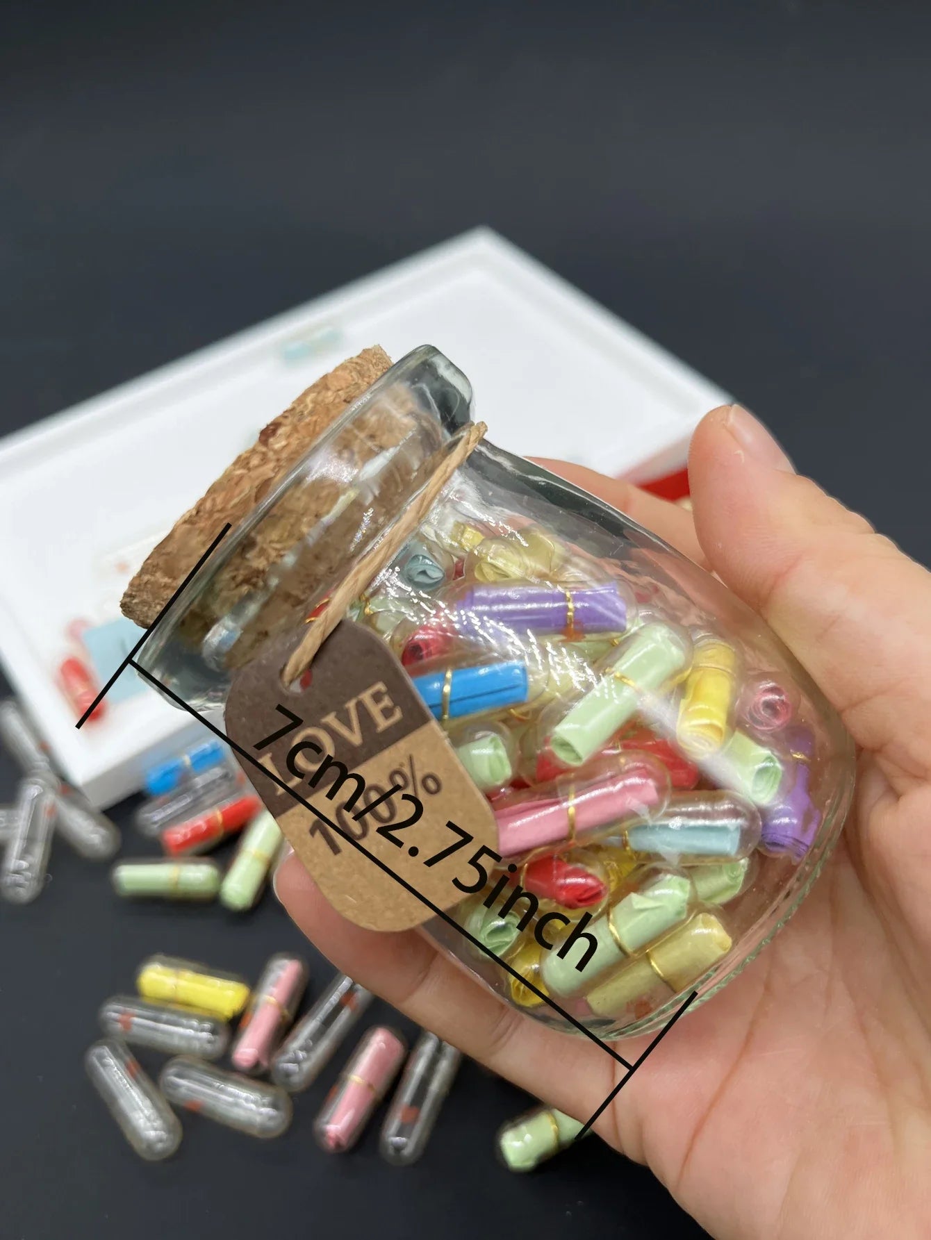 50pcs Message Capsule Love Pills – Blank Notes Wishing Bottle