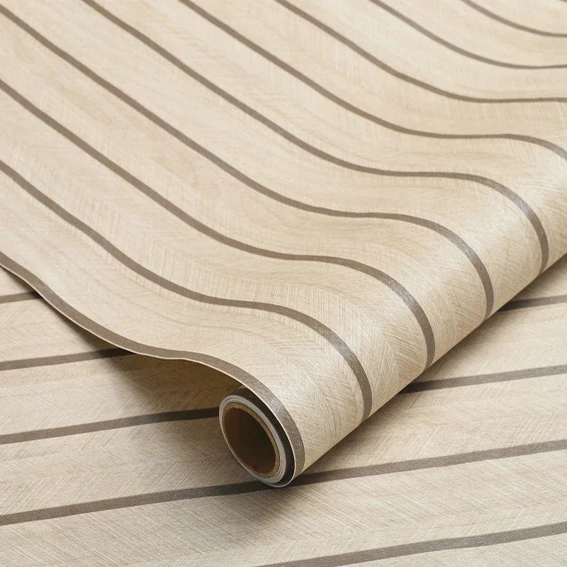 Wood Grain Self-Adhesive Vinyl Wallpaper – Waterproof Wall Sticker