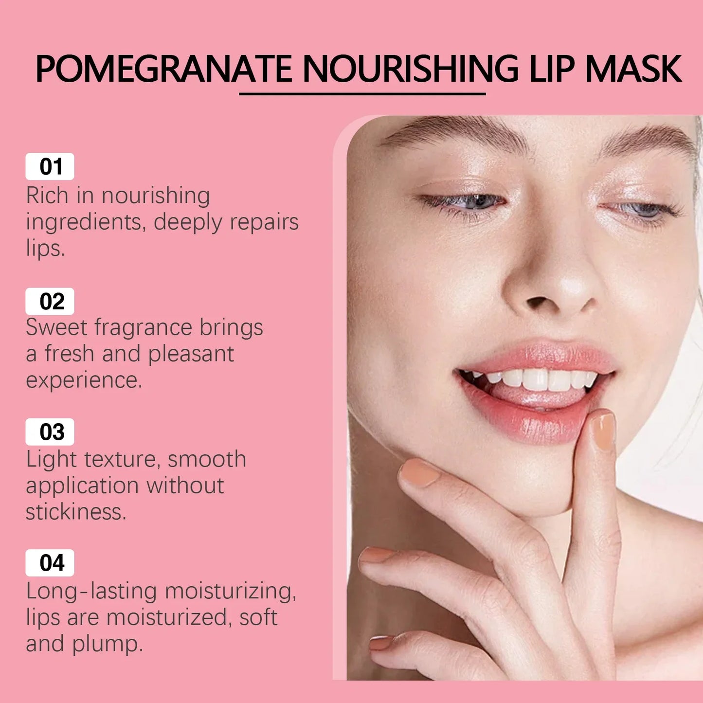Pomegranate Lip Mask – Moisturizing, Nourishing & Smoothing