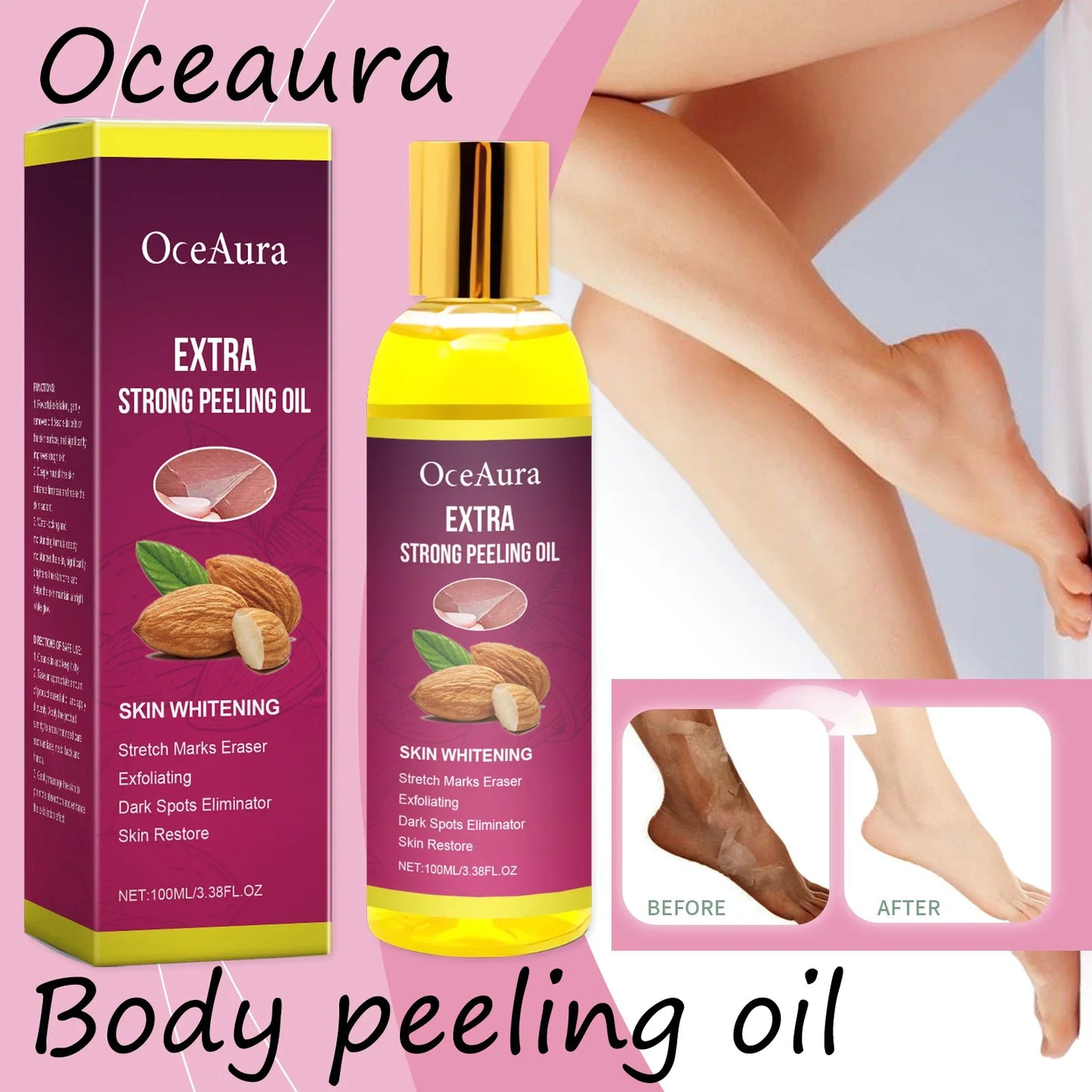 OceAura Body Peeling Oil – Exfoliate, Moisturize & Brighten
