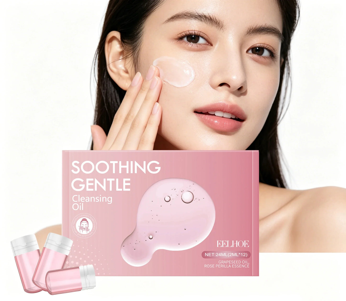 12-Pack Gentle Makeup Remover Oil – Deep Clean & Moisturizing