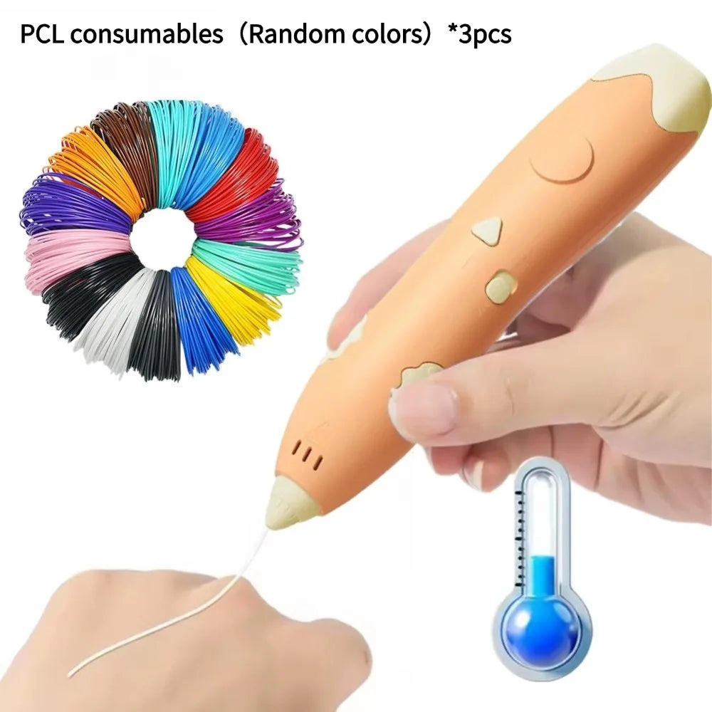 Smart DIY 3D Printing Pen Graffiti Drawing Toy Low-temperature