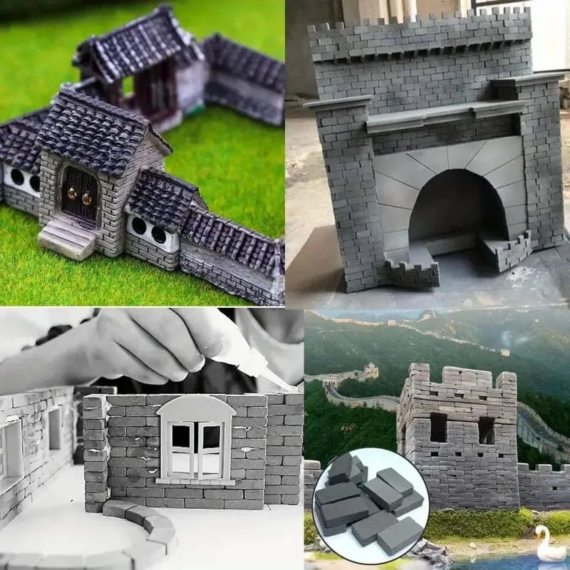 80pc 1:35 Miniature Brick Set – Model & Garden Diorama