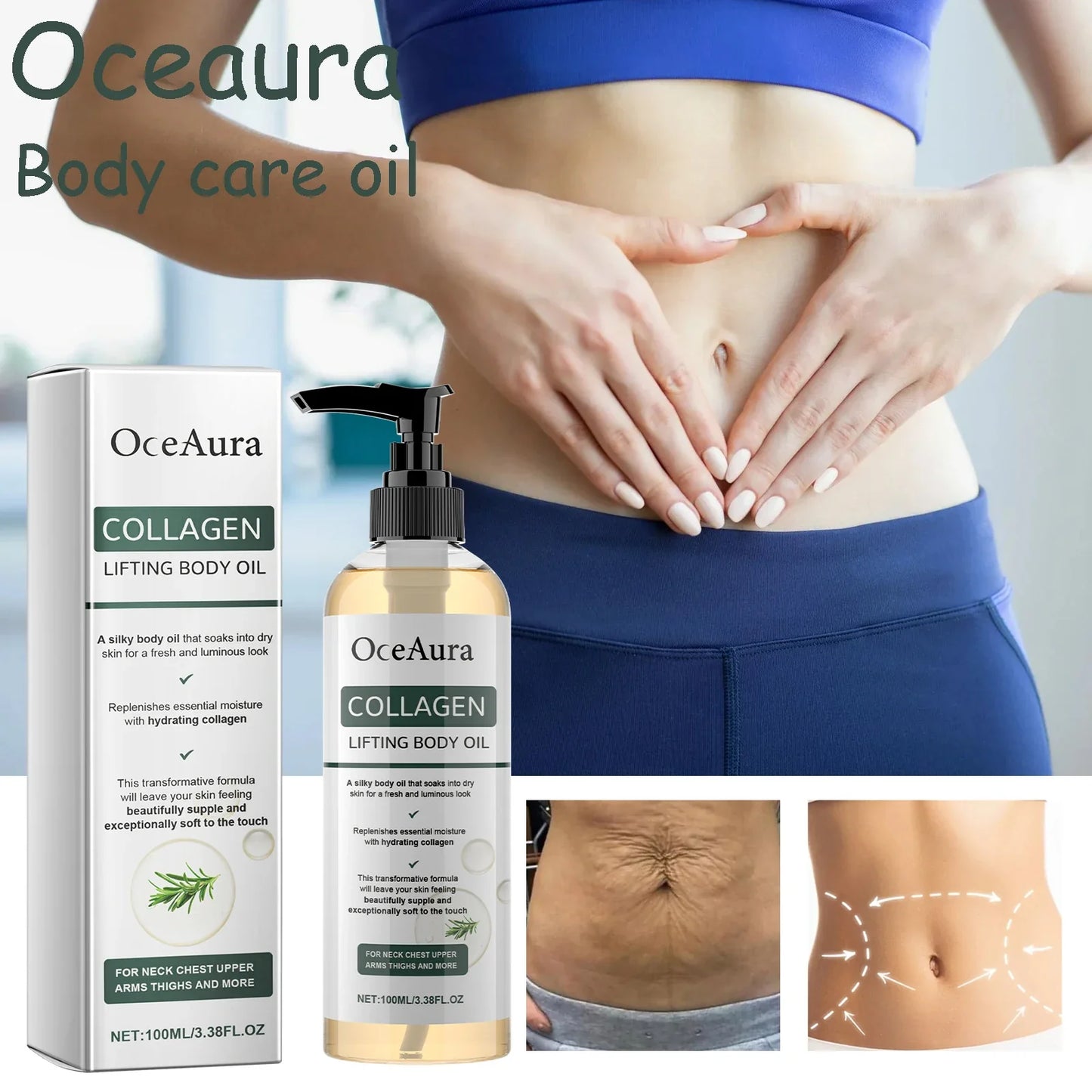 Collagen Body Oil – Moisturizing, Firming & Skin Tightening