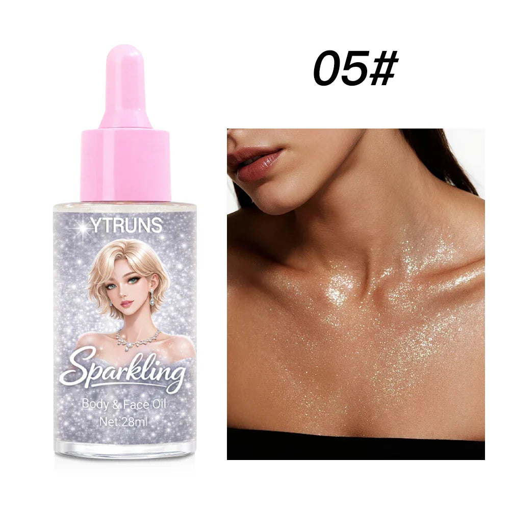 Shimmer Body Oil 28ml – Glow Highlighter & Glitter Oil