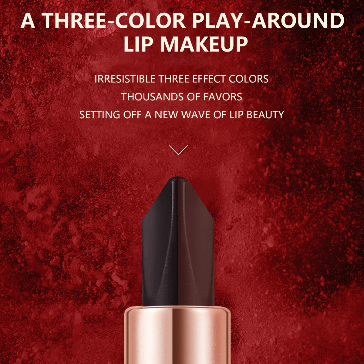 O'Cheal Tri-Color Satin Lipstick – Waterproof Long-Lasting Tint