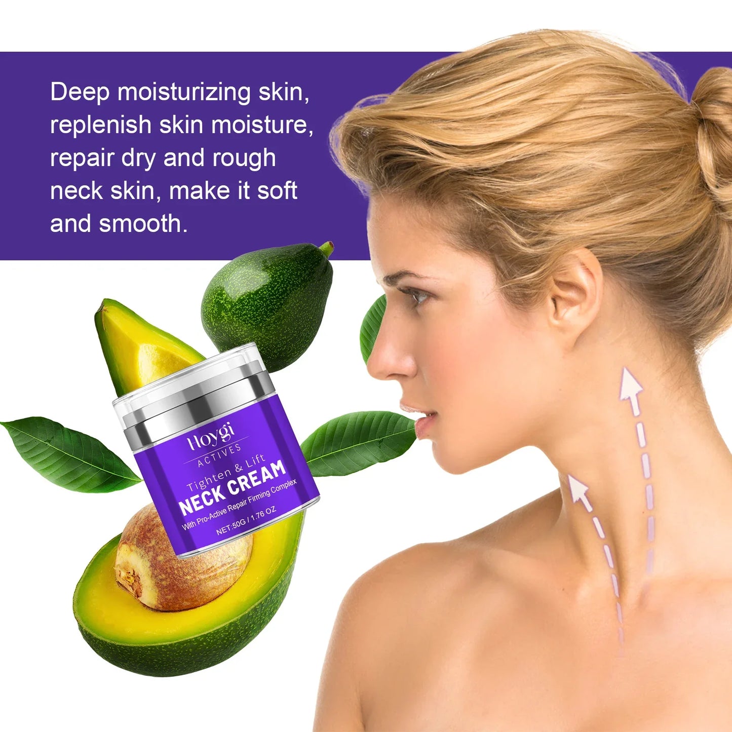 Hoygi Neck Firming Cream – Avocado Oil, Anti-Wrinkle 50g