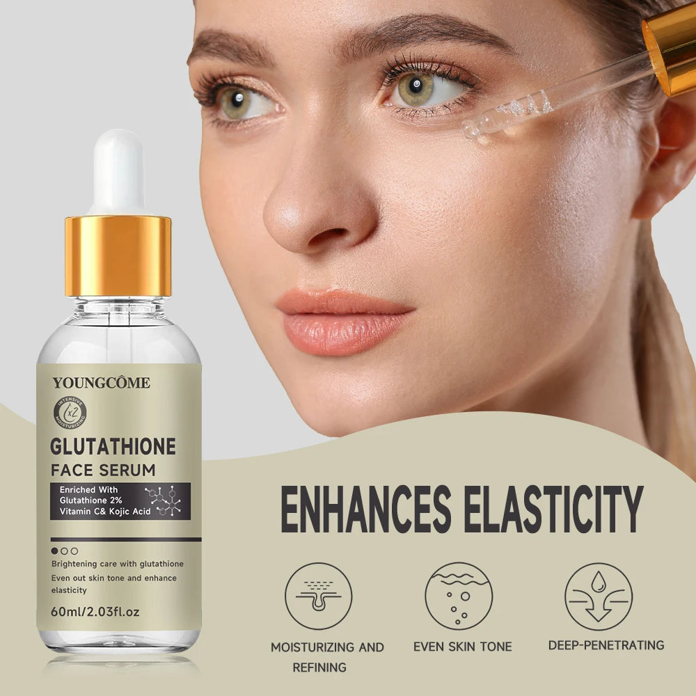 Glutathione Serum for Face for Brightening Skin,Dark Spot Corrector Sensitive Skin Cell Regenerating Lifting Skincare 40ml/60ml Peaceful Pleasures Health and Wellness