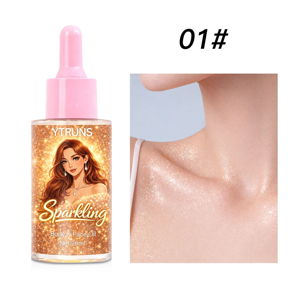 Shimmer Body Oil 28ml – Glow Highlighter & Glitter Oil