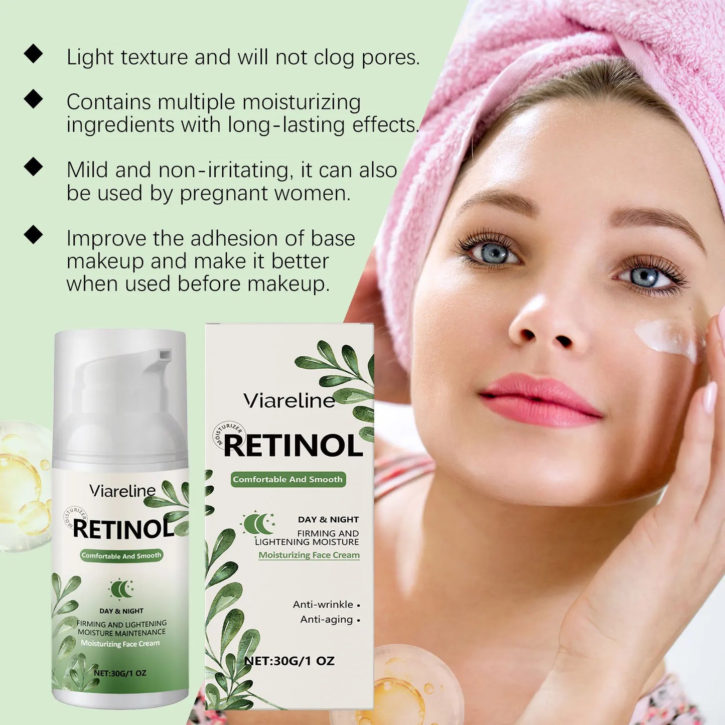 Viareline Retinol Face Cream – Firming & Moisturizing 30g