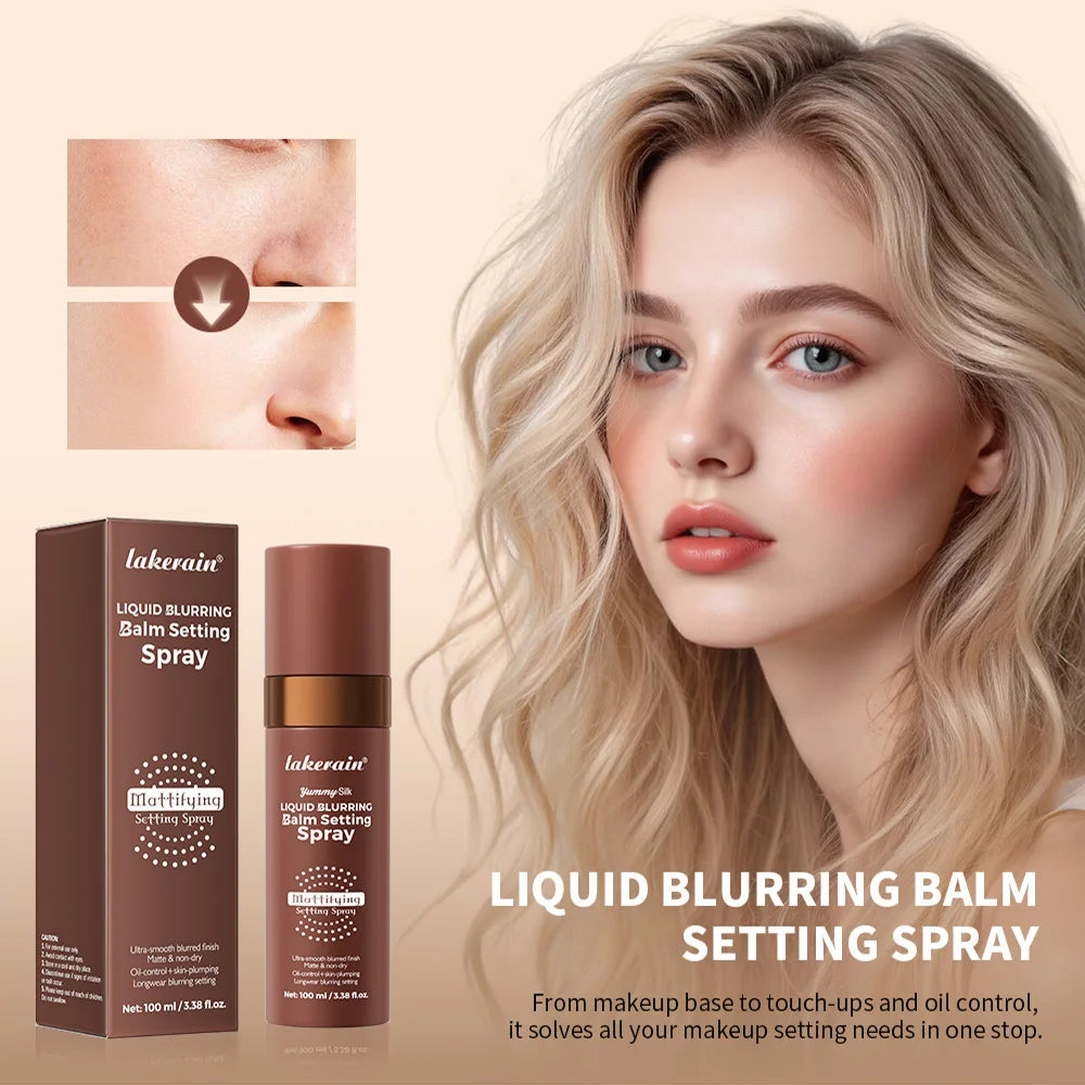 Liquid Blurring Balm Setting Spray Matte il Control Long Wear Mattifying Hydrating Non Drying Weightless Makeup Peaceful Pleasures Health and Wellness