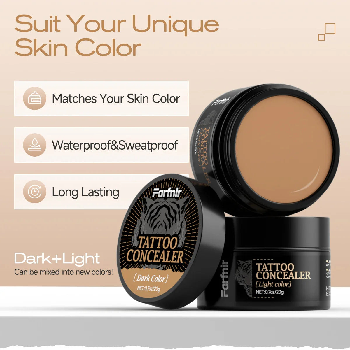 Waterproof Tattoo Concealer Cream | All Skin Types | 20g