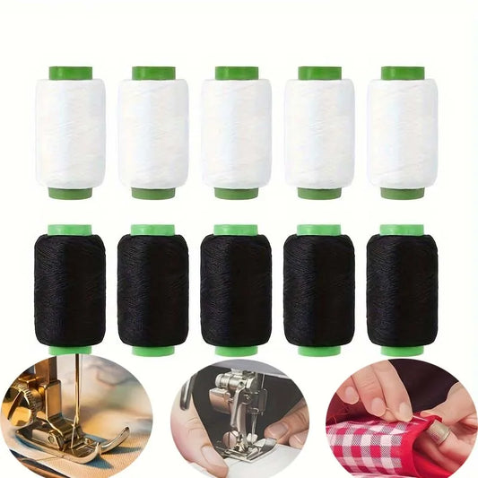 Black & White Sewing Thread Set with Assorted Hand Needles Sewing Thread & Needle Set Oasis Select