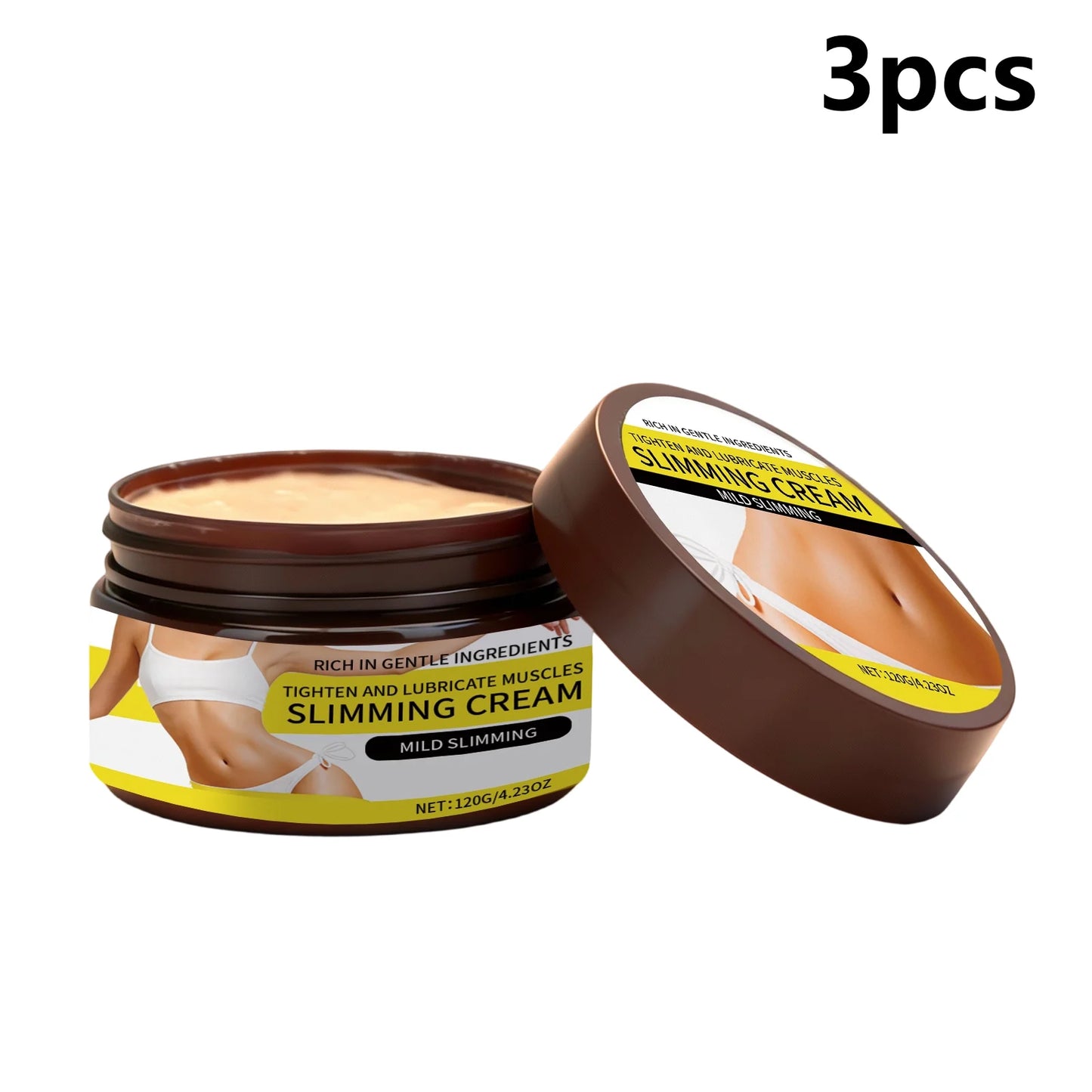 Anti Cellulite Cream for Body Massage with Rose Oil Peaceful Pleasures Health and Wellness 3pcs