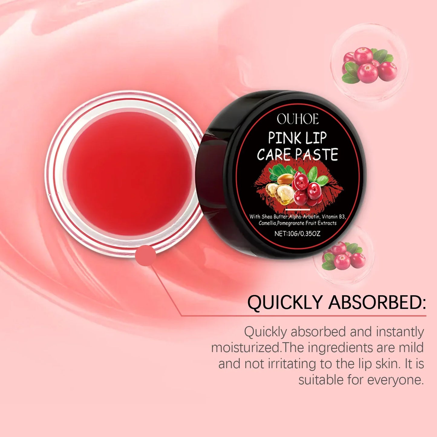 OUHOE Lip Brightening Exfoliating Balm | Nourish & Plump