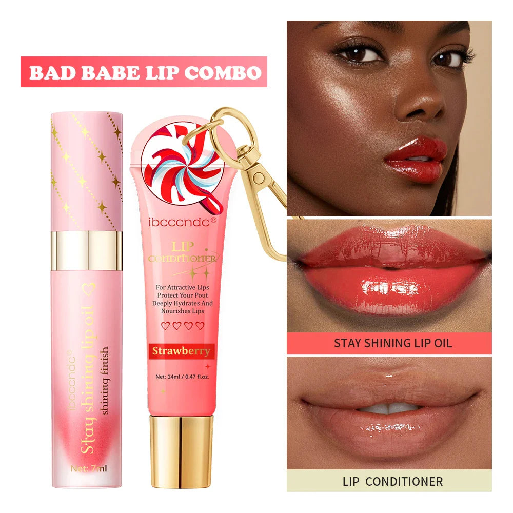 ibcccndc Tinted Lip Oil & Conditioner Combo | Glossy Plumper