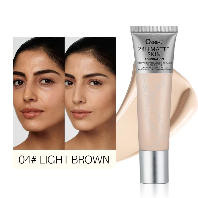 O'Cheal 6-Shade Matte Liquid Foundation & Concealer – 30ml