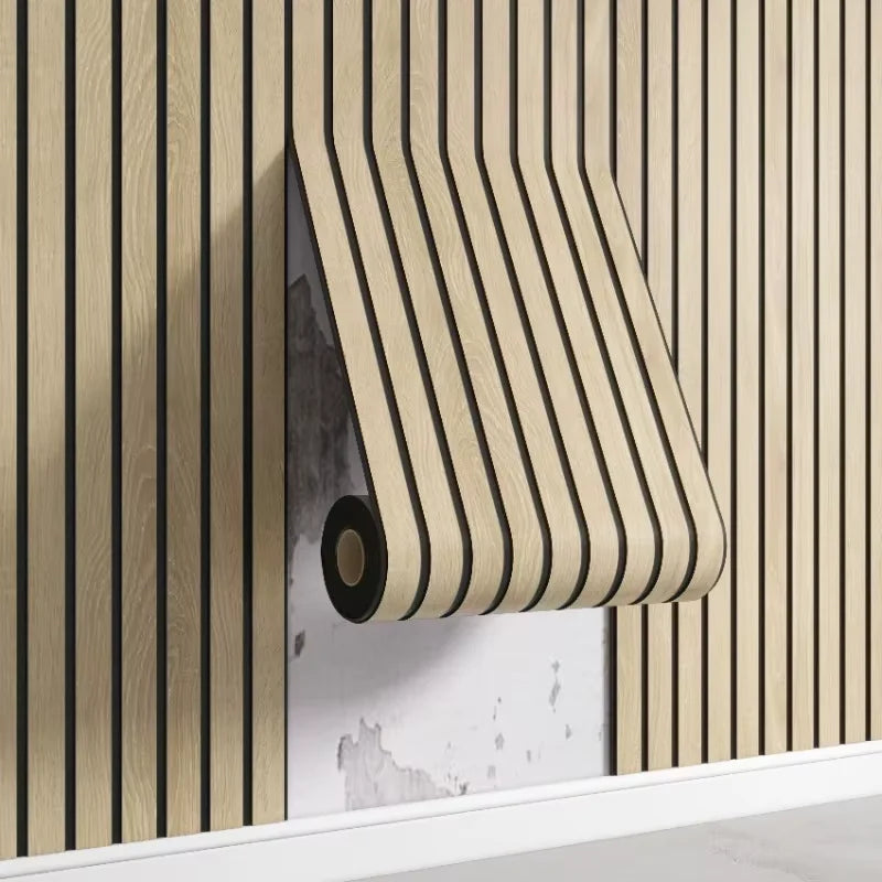 3D Groove Peel & Stick Wallpaper – Waterproof PVC Wall Sticker