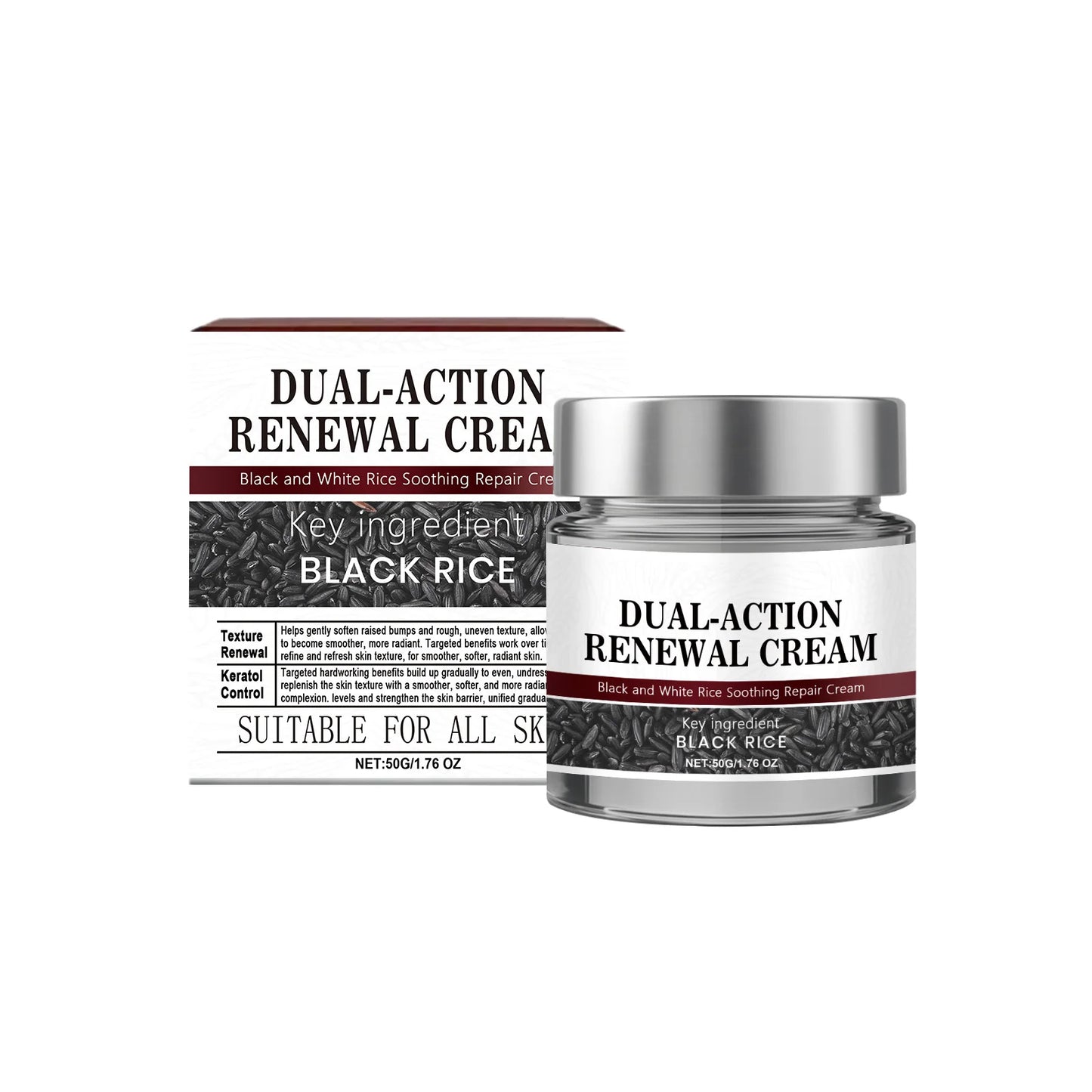 Black & White Rice Dual-Action Moisturizing Face Cream 50g