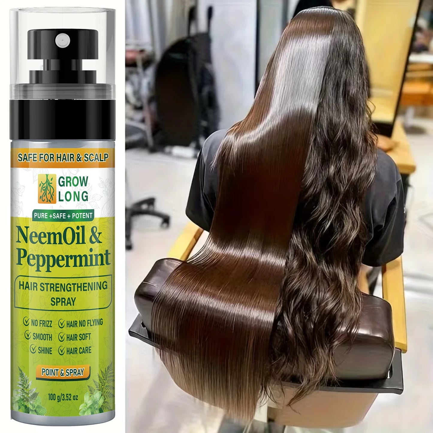 Anti-Frizz Hair Spray with Biotin, Keratin & Collagen – 100g