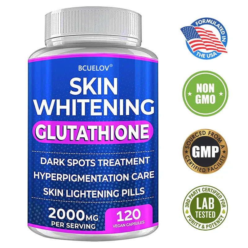 Glutathione Skin Brightening Pills 2000mg – Turmeric Bearberry