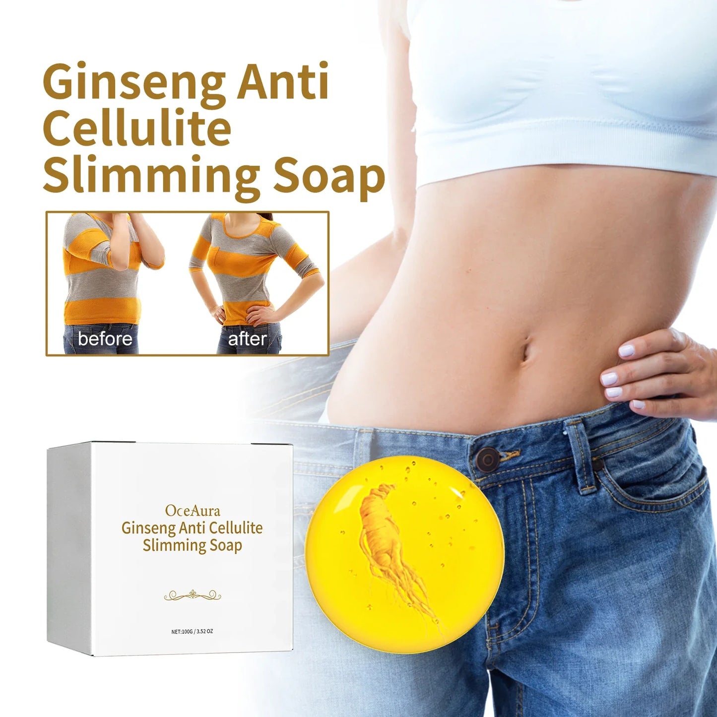 OceAura Ginseng Body Soap – Firming, Moisturizing & Slimming