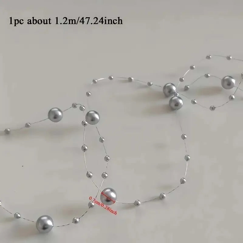 Pearl Bead Chain Table Decor 5-Pack – Wedding & Party