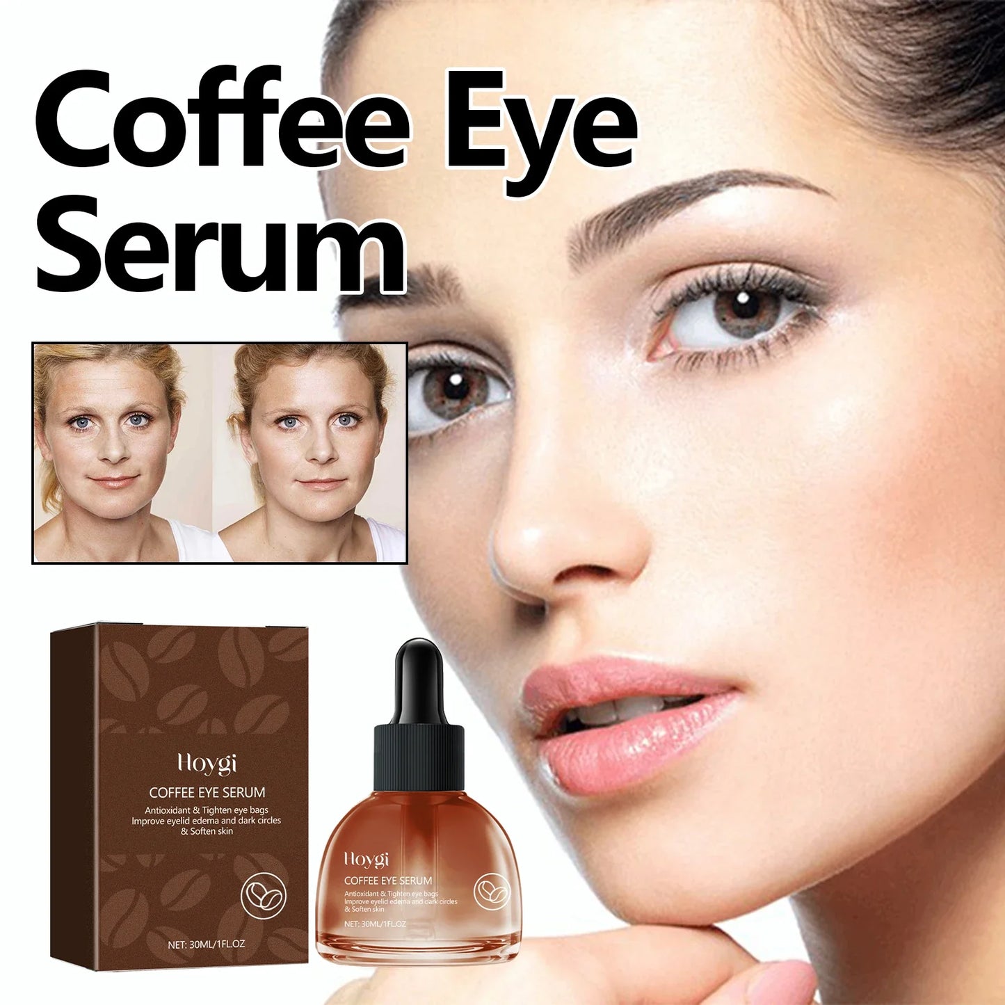 Hoygi Coffee Face & Eye Serum 30ml – Firming & Moisturizing