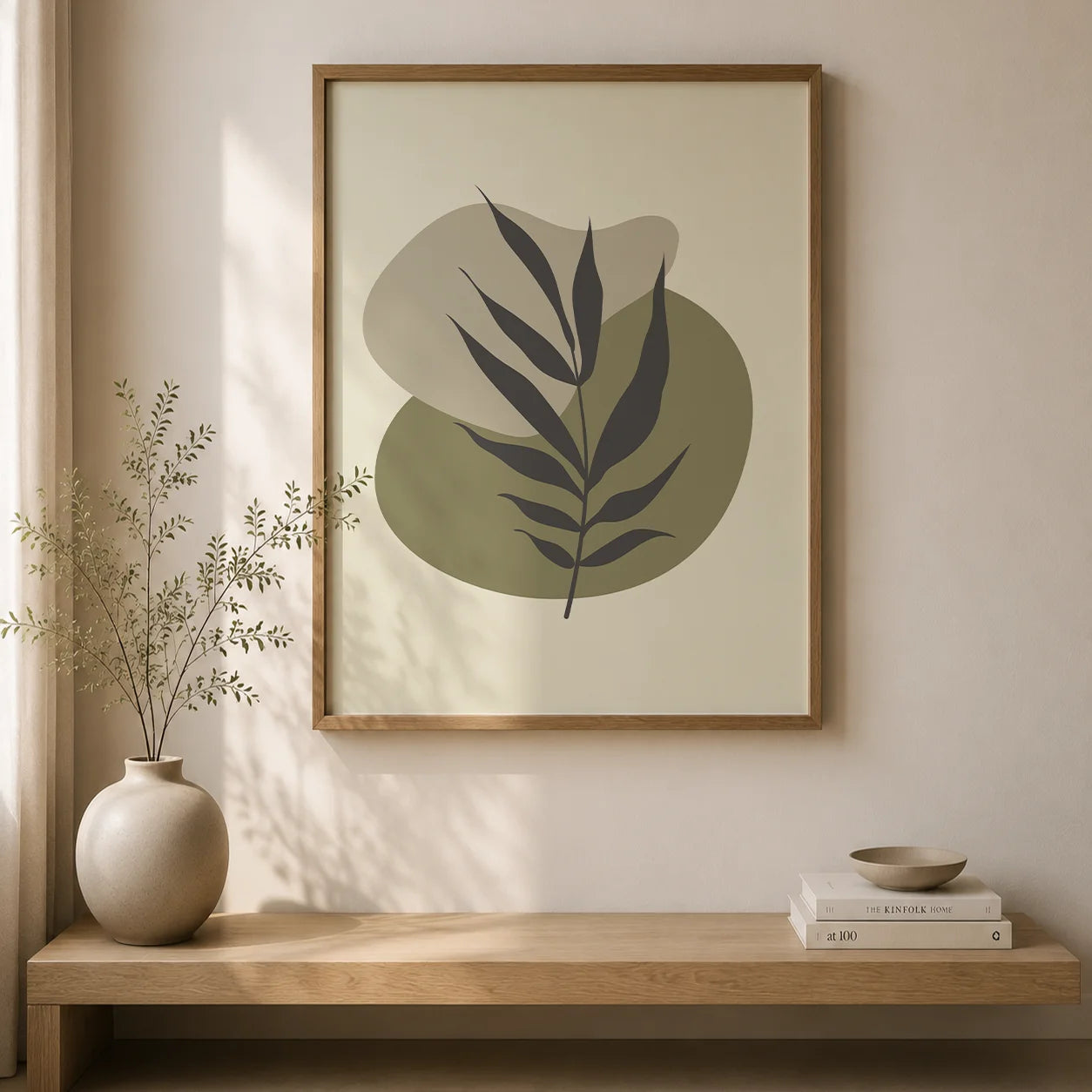 Abstract Botanical Canvas Wall Art | Nordic Minimalist Print Canvas Wall Art Peaceful Pleasures Health and Wellness