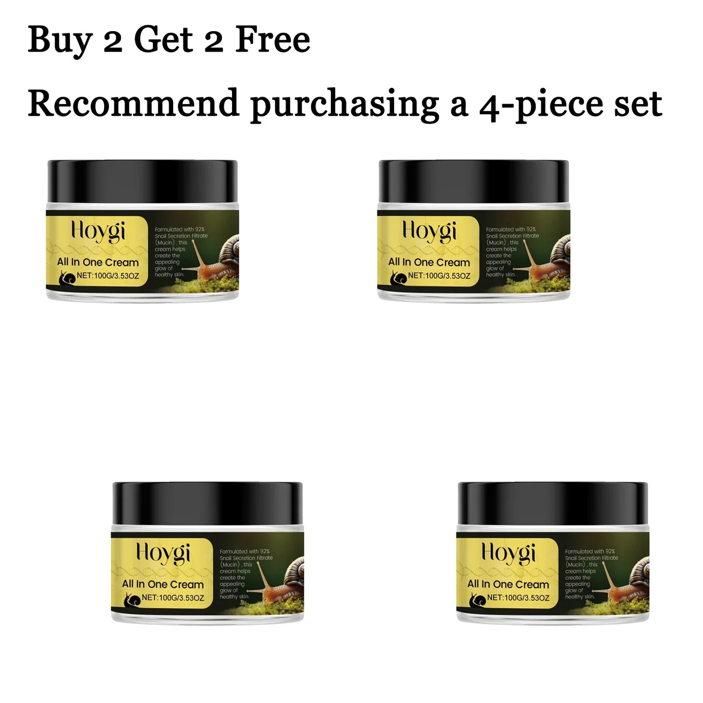 Hoygi Snail Essence Face Cream – Moisturizing & Repair 100g