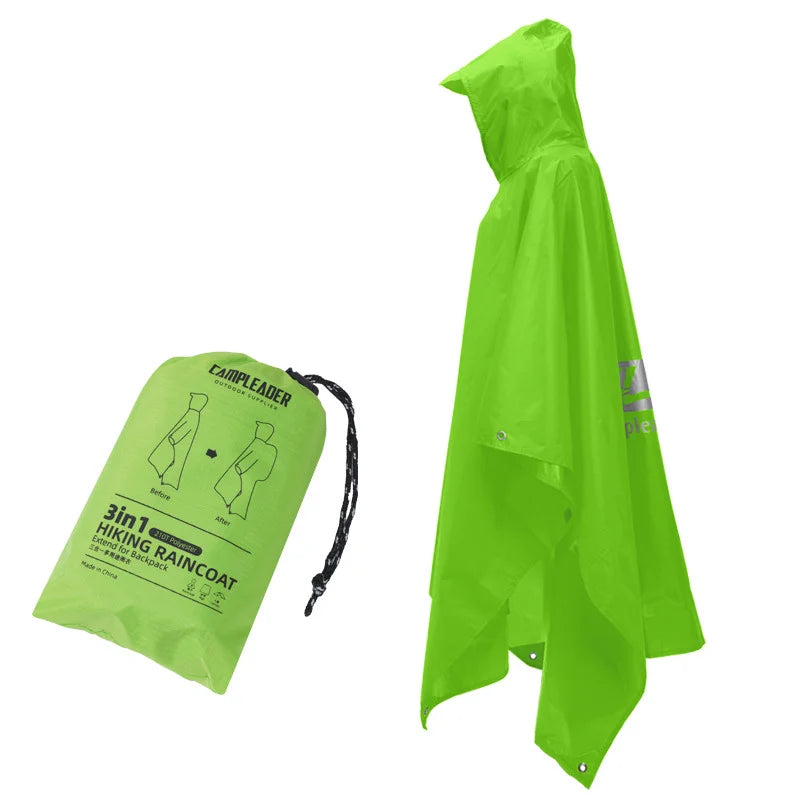3-in-1 Waterproof Rain Poncho | Hiking, Camping & Travel