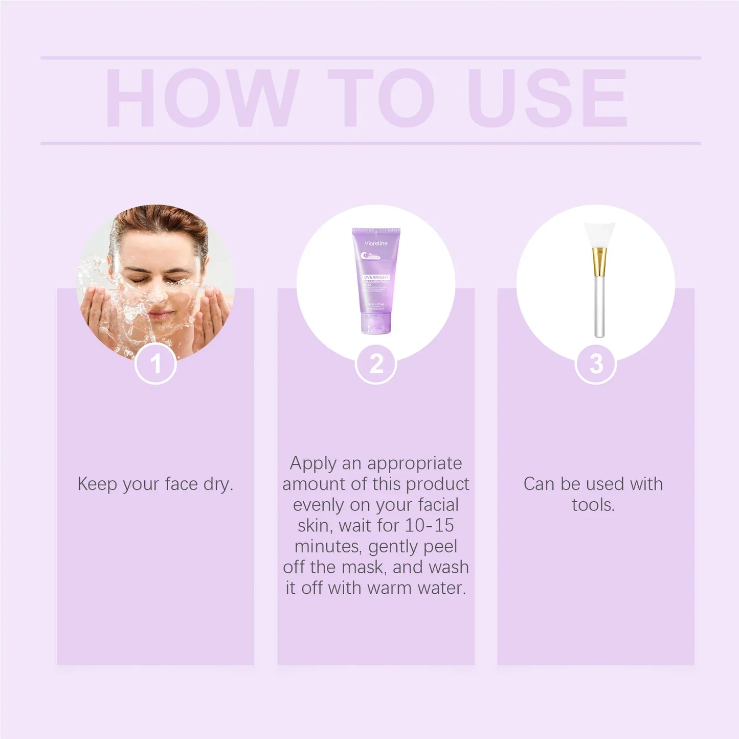 Viareline Collagen Overnight Peel Mask – Hydrate & Refine Pores