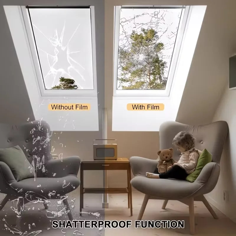 Shatterproof Safety Window Film – Clear PET Home & Office