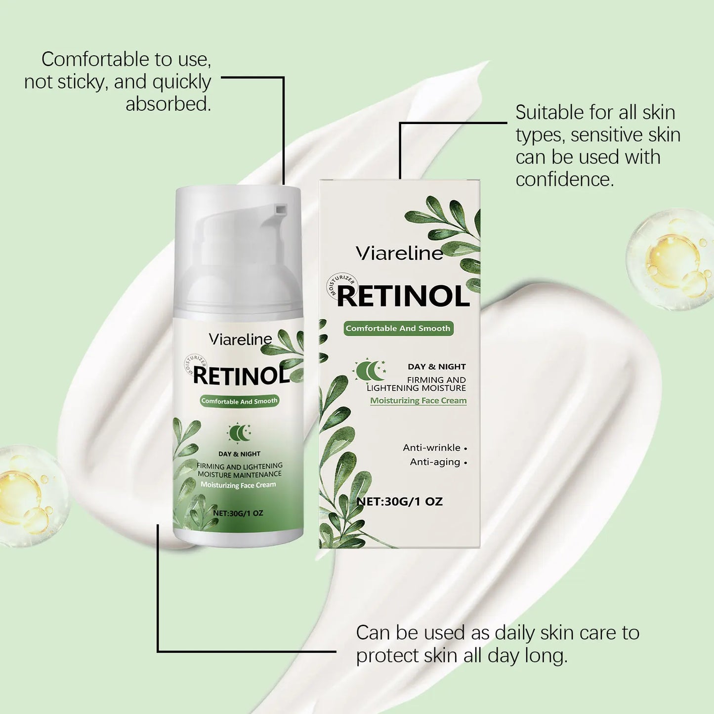 Viareline Retinol Face Cream – Firming & Moisturizing 30g