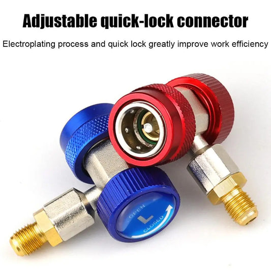 R134a Quick Connector – Auto AC High & Low Pressure Coupling AC Refrigerant Connector Peaceful Pleasures Health and Wellness