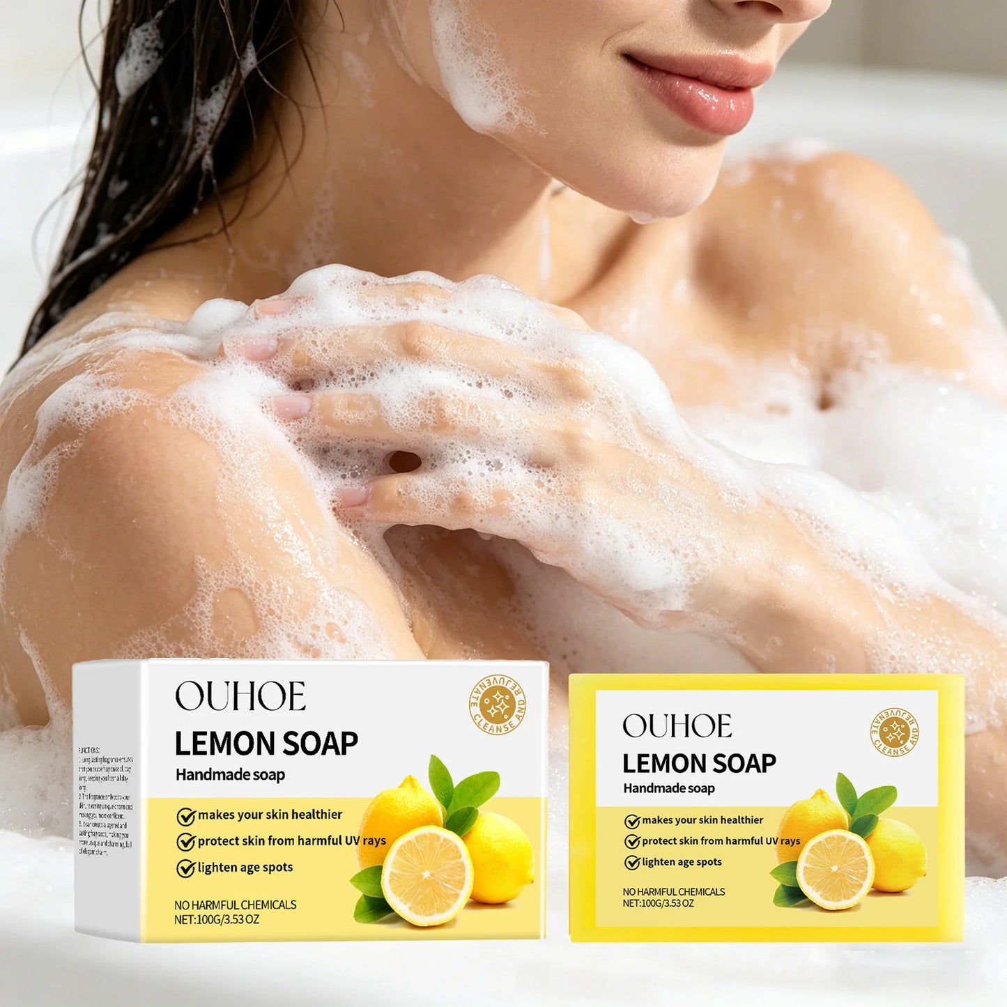 100g Lemon Bath Soap – Oil Control, Moisturizing & Smoothing