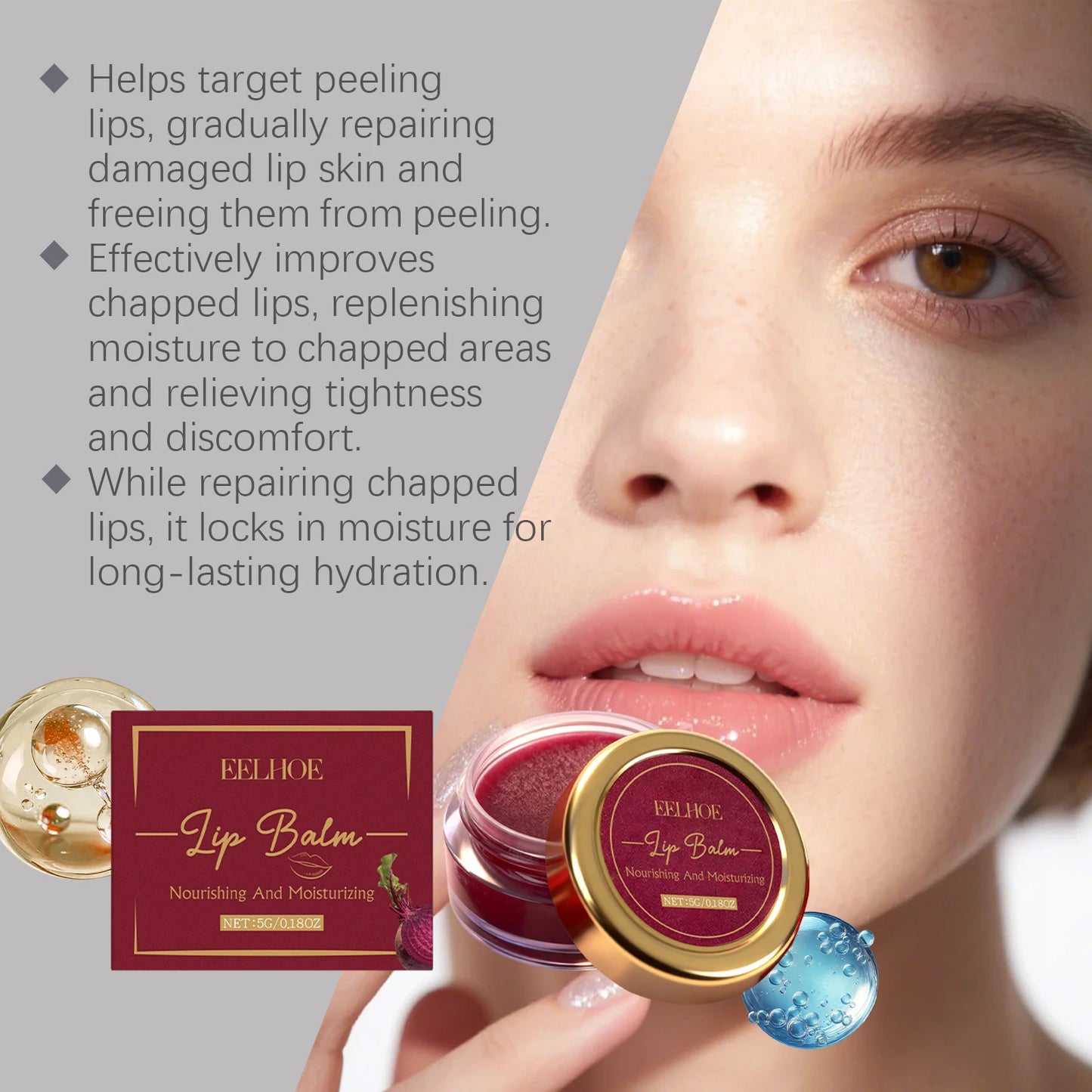 EELHOE Beetroot Tinted Lip Balm | Shea Butter & Vitamin E 5g
