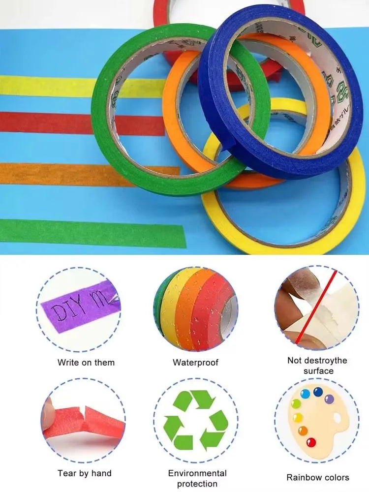20M Colored Masking Tape for Artists, Painters & Crafts