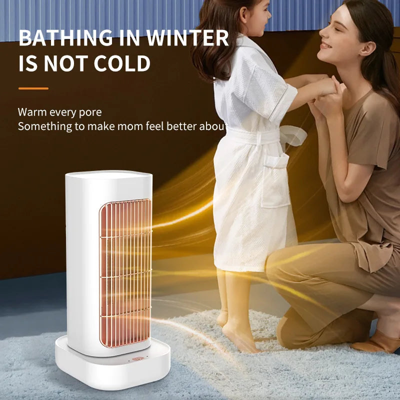 HOMEFISH Small Desktop Space Heater – Quiet & Fast Warming