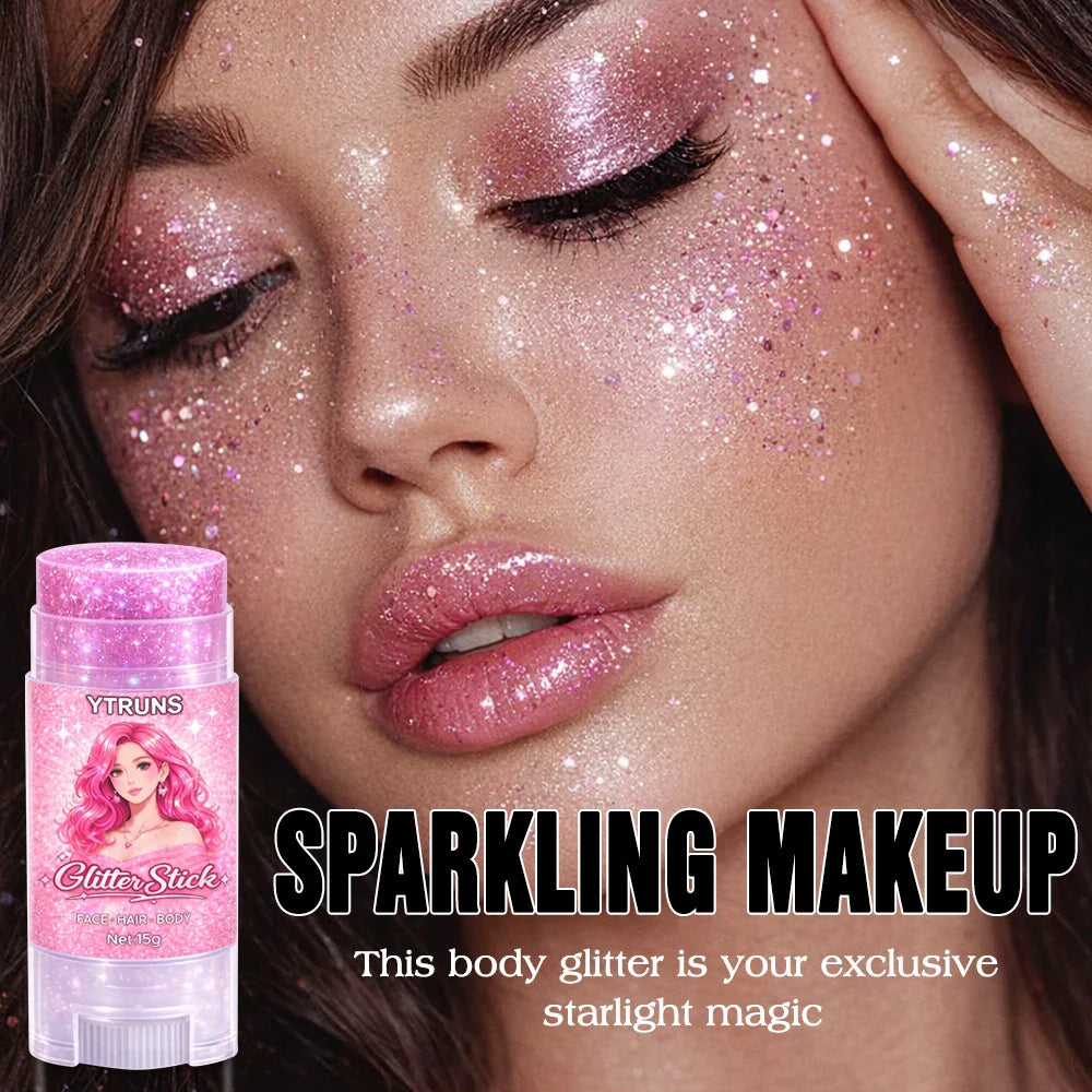 YTRUNS Star Glitter Gel Stick – Face & Body Shimmer 15g