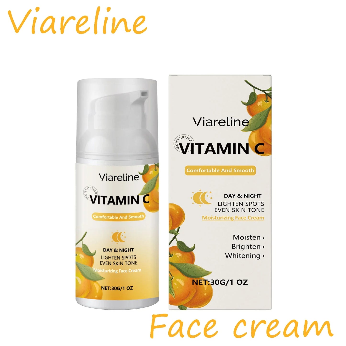 Viareline Vitamin C Face Cream – Brightening & Deep Moisture 30g