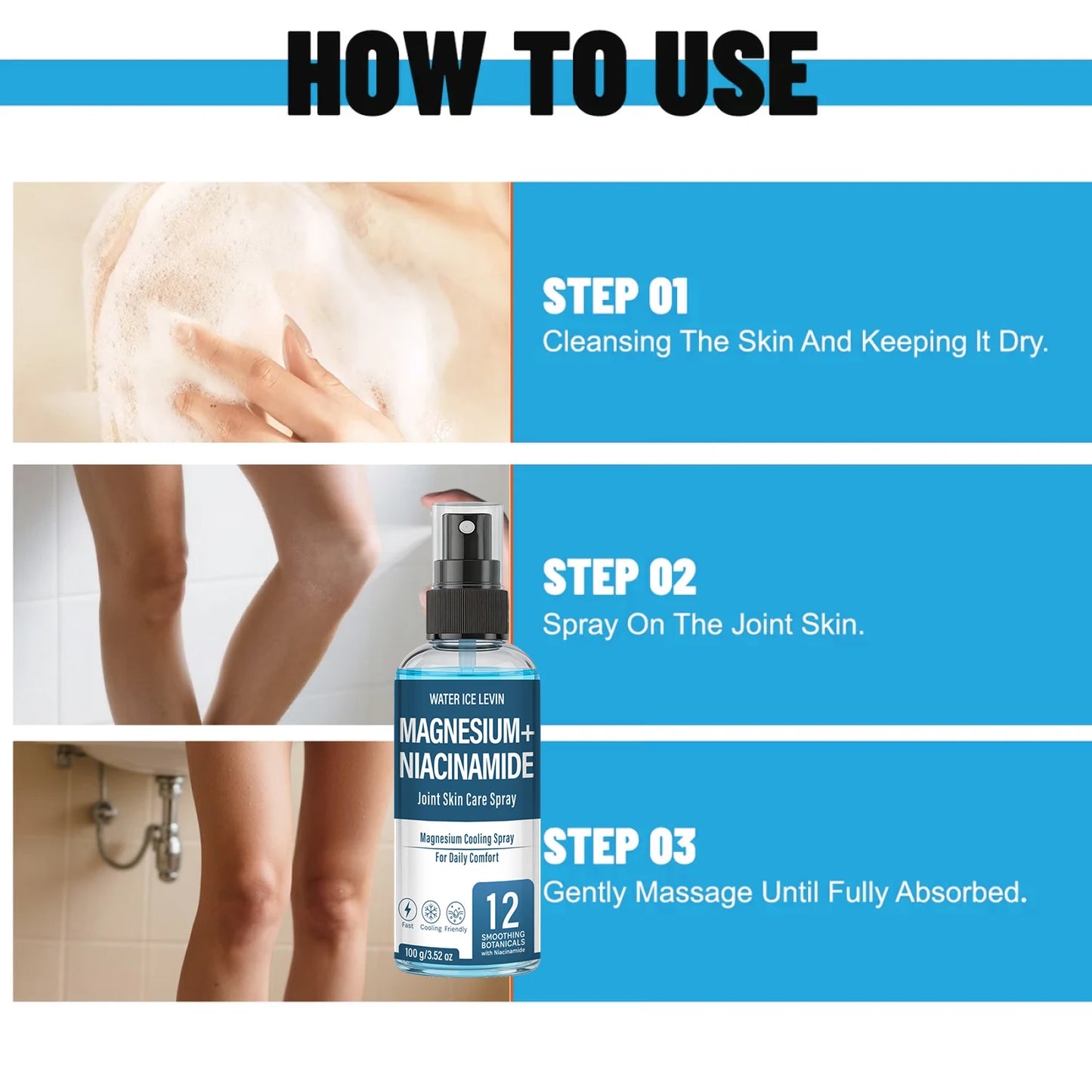 Magnesium Cooling Body Spray | Niacinamide & Bee Venom, 30g