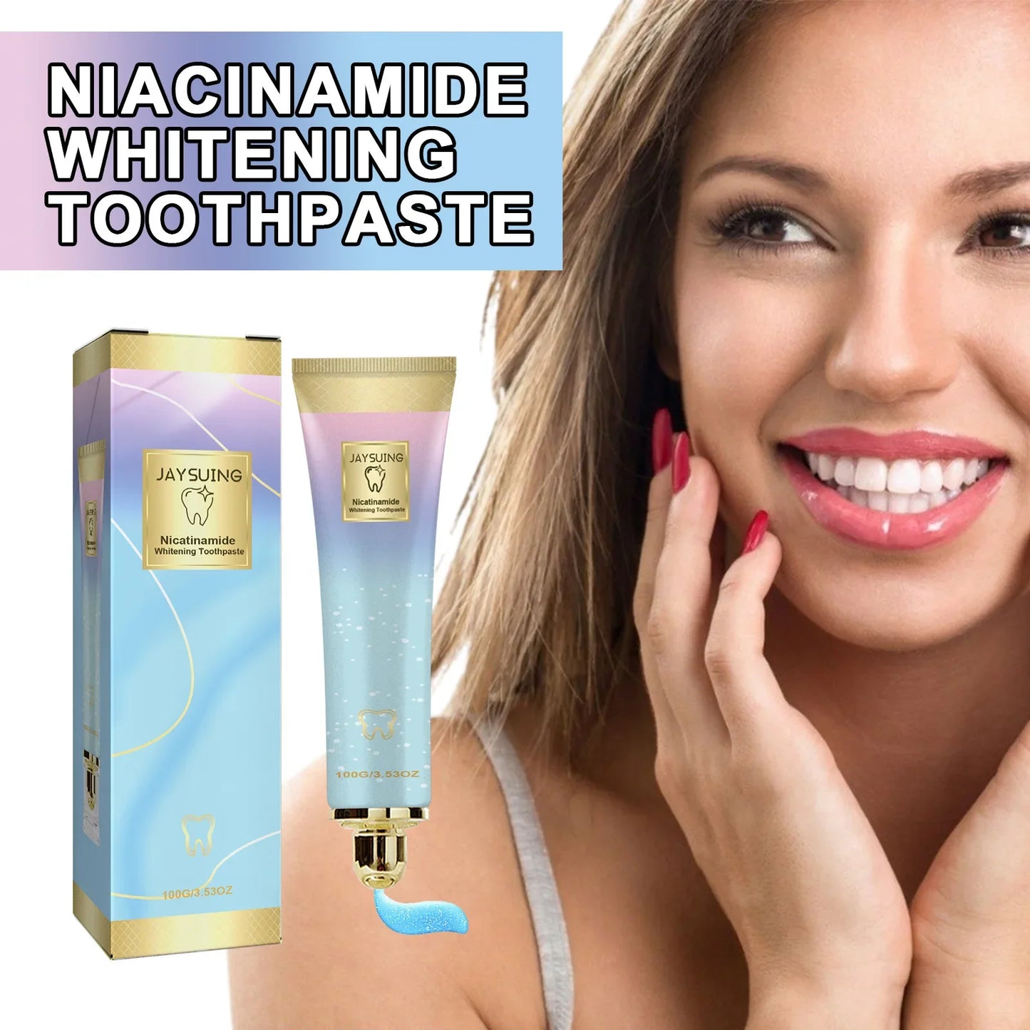 Niacinamide Whitening Toothpaste – Remove Stains & Bad Breath