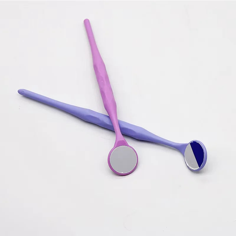 Dental Mouth Mirrors 10-Pack | Anti-Fog Rhodium Exam Reflectors