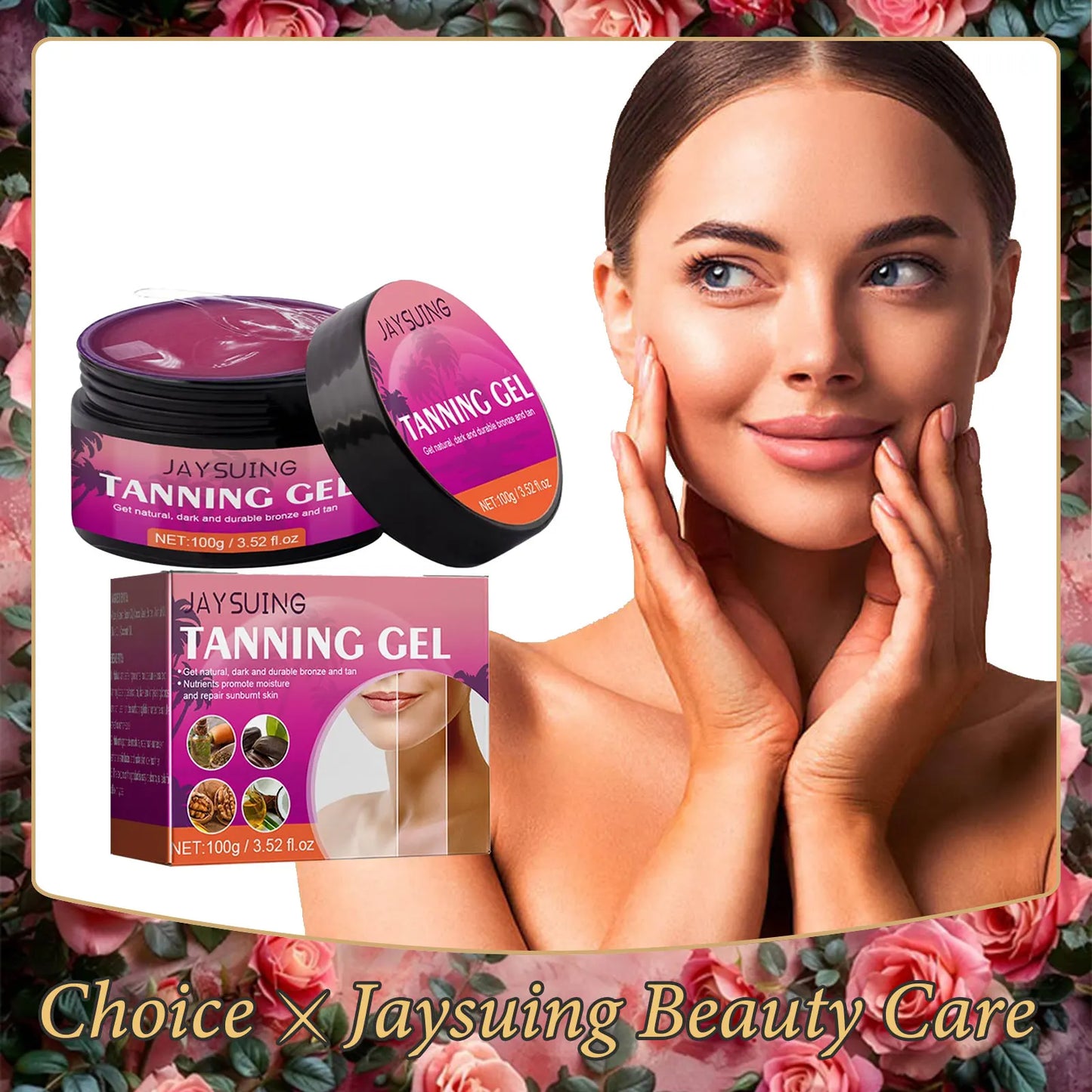 Jaysuing Tanning Accelerator Gel – Sunless Self-Tanner 100g