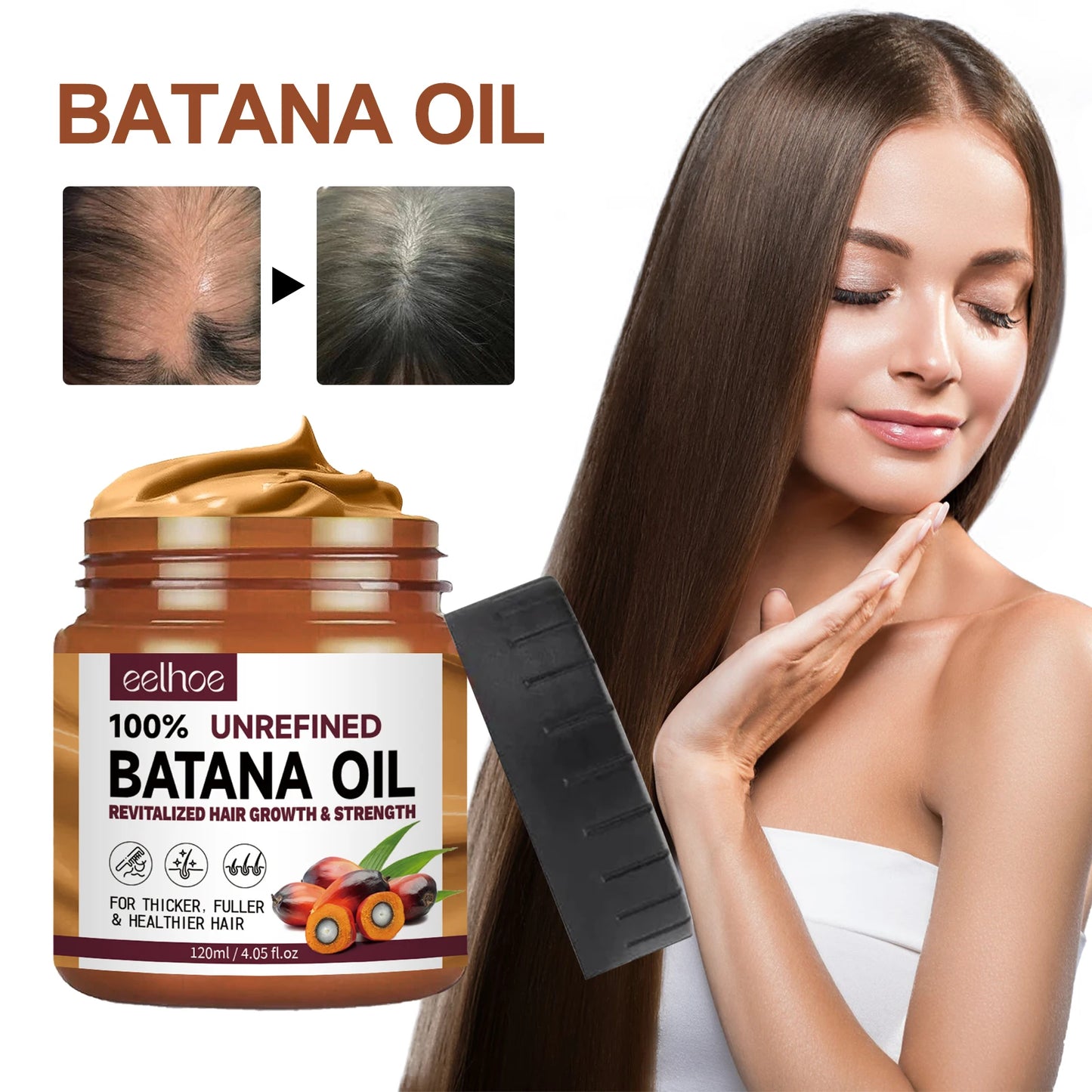 100% Pure Organic Batana Oil Conditioner – Hydrates Reduces Frizz Adds Density And Prevents Breakage For Thicker Stronger Hair Peaceful Pleasures Health and Wellness