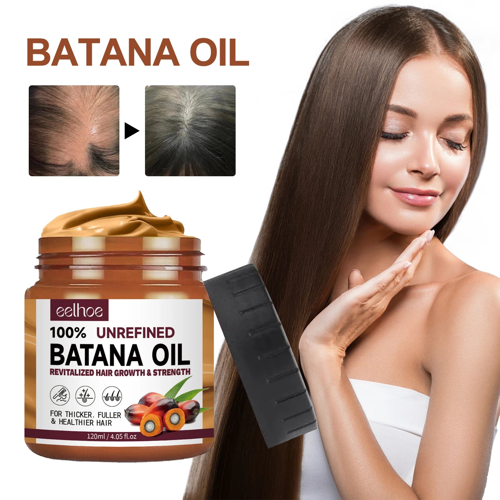 100% Pure Organic Batana Oil Conditioner – Hydrates Reduces Frizz Adds Density And Prevents Breakage For Thicker Stronger Hair Peaceful Pleasures Health and Wellness